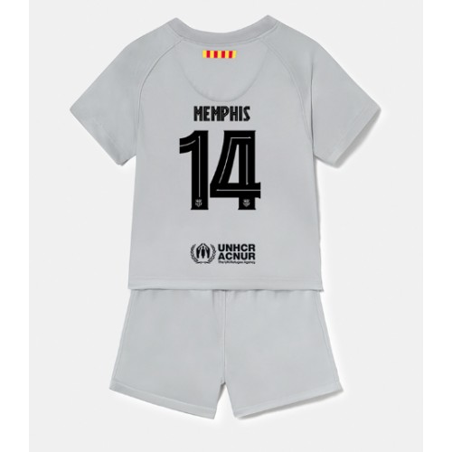 Barcelona Memphis Depay #14 Tredjedraktsett Barn 2022-23 Kortermet (+ Korte bukser) Barcelona Memphis Depay #14 Tredjedraktsett Barn 2022-23 Kortermet (+ Korte bukser)
